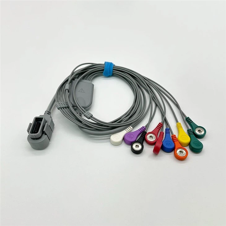 NORAV 10 Lead ECG Holter Cable With Snap Ends