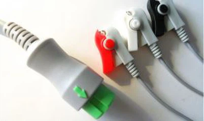 Миндраи ЕКГ кабл 12-пински конектор за БенеВиев Т5, Т8, 3леад ЕКГ кабл, ИЕЦ / АХА, цлип / Снап