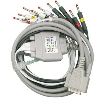 Zoncare 10 Lead EKG Cable With Banana 4.0 36pin